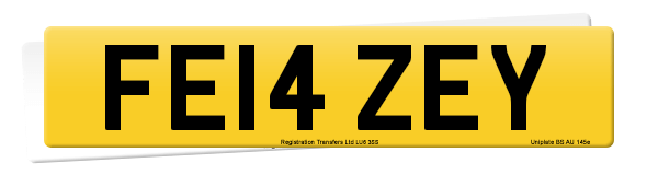 Registration number FE14 ZEY